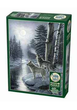 Puzzle 1000 Wilki w świetle księżyca