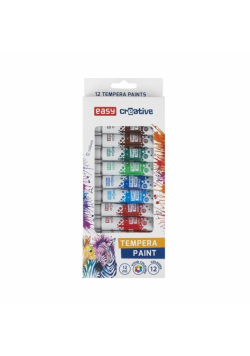 Farby tempera 12 kolorów EASY