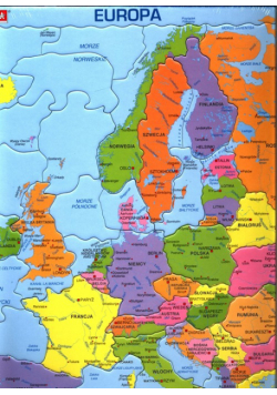 Układanka Mapa Europa polityczna 37 elementów