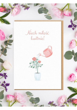 Karnet Ślub - Niech miłość kwitnie