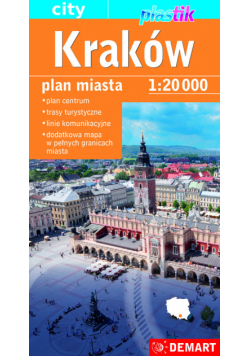 Kraków 1:20 000 mapa samochodowa plastik