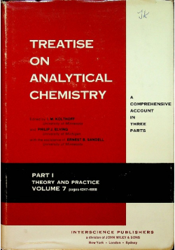 Treatise on analytical chemistry Part I Volume 7