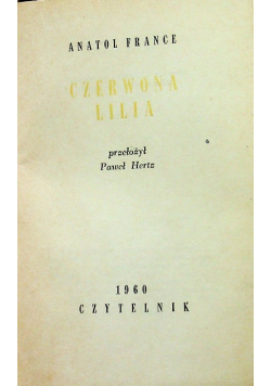 Czerwona lilia