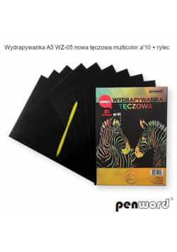 Wydrapywanka tęczowa A5 10 arkuszy WZ-05