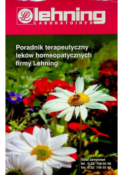 Poradnik terapeutyczny leków homeopatycznych firmy lehning