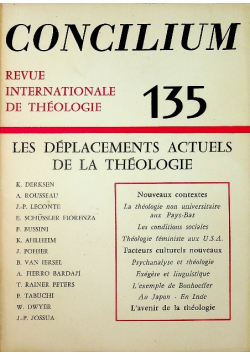 Concilium 135 Les Deplacements Acurls De La Theologie