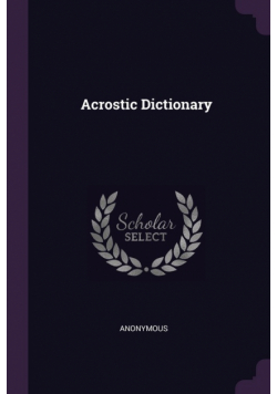 Acrostic Dictionary