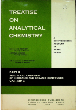 Treatise on analytical chemistry Volume 4