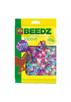 Koraliki do prasowania 1000 sztuk mix brokat