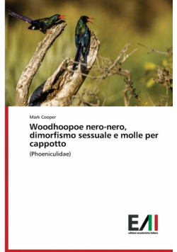 Woodhoopoe nero-nero, dimorfismo sessuale e molle per cappotto