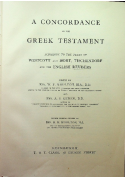 A Concordance to the Greek New Testament