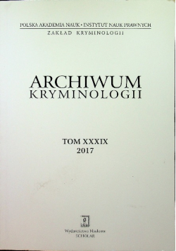 Archiwum kryminologii Tom XXVIII