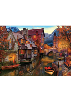 Puzzle 2000 Kanał pełen łódek