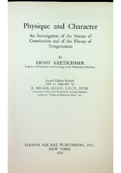Physique and Character