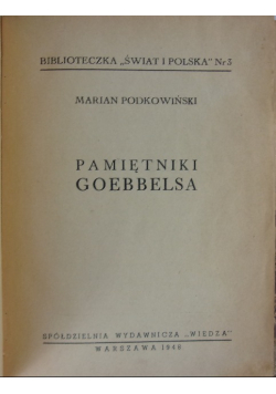 Pamiętniki Goebbelsa 1948 r.