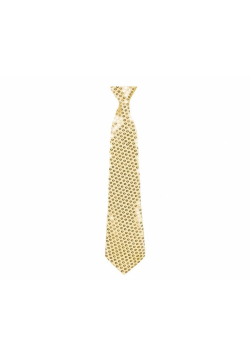 Krawat błyszczący złoty 40cm