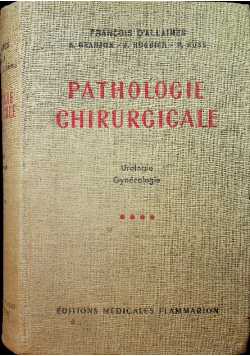Pathologie chirurgicale Urologie gynécologie