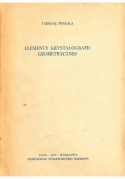 Elementy krystalografii geometrycznej