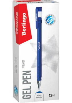 Długopis żelowy niebieski 0,5mm Velvet (12szt)