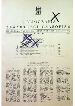 Bibliografia zawartości czasopism 1972 r