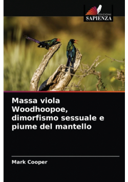 Massa viola Woodhoopoe, dimorfismo sessuale e piume del mantello