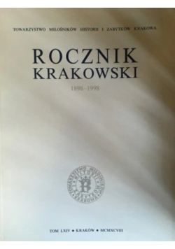 Rocznik Krakowski 1898 1998