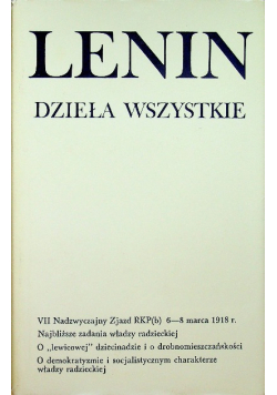 Lenin Dzieła wszystkie tom 36