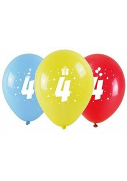 Balony z nadrukiem 4 28cm 3szt