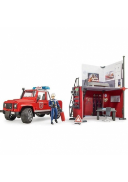 Remiza strażacka + Land Rover Defender + akcesoria