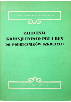 Zalecenia komisji UNESCO PRL i RFN do podręczników szkolnych