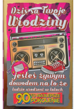 Karnet Urodziny lata 90. 2K - 045