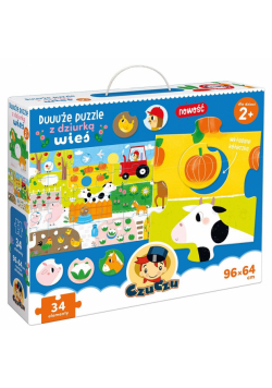 Duże puzzle z dziurką Wieś 2+
