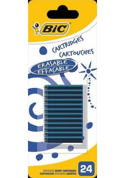 Naboje do piór niebieskie 24 sztuki BIC
