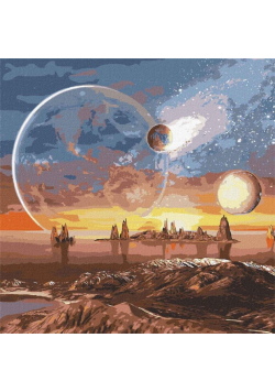Malowanie po numerach - Kosmiczna pustynia 50x50cm