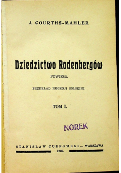 Dziedzictwo Rodenbergów 1935 r.