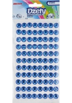 Dżety samoprzylepne niebieskie 8mm 88szt