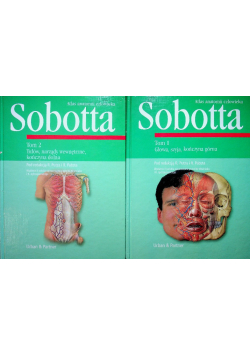 Atlas anatomii człowieka Sobotta  tom I i II