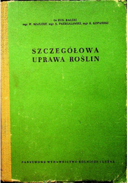 Szczegółowa uprawa roślin