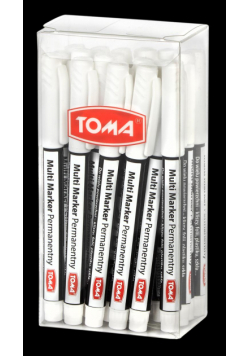 Multi Marker permanentny 1,0mm biały (20szt) TOMA