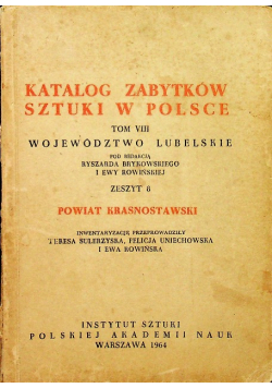 Katalog zabytków sztuki w Polsce Tom VIII zeszyt 8