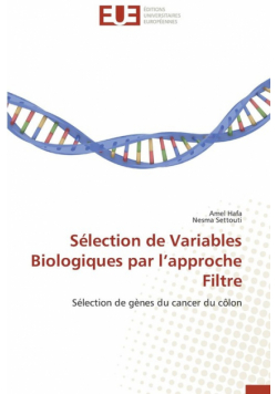 Sélection de variables biologiques par l approche filtre