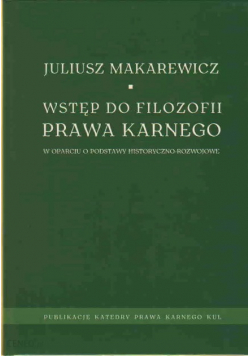 Wstęp Do Filozofii Prawa Karnego