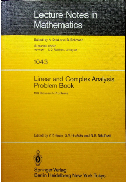 Linear and Complex Analysis Problem Book