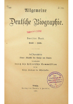 Allgemeine Deutsche Biographie 1880 r.