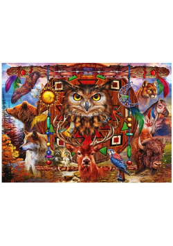 Puzzle 1000 Totem pełen zwierząt Ciro Marchetti