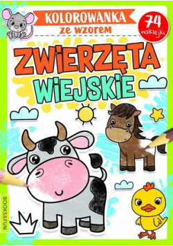 Kolorowanka ze wzorem. Zwierzęta wiejskie