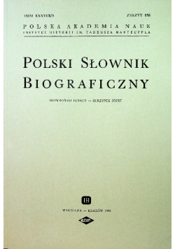 Polski słownik biograficzny Tom XXXVIII/3 Zeszyt 158