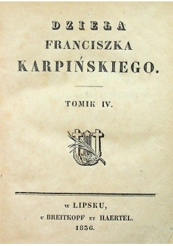 Dzieła Franciszka Karpińskiego 1836r