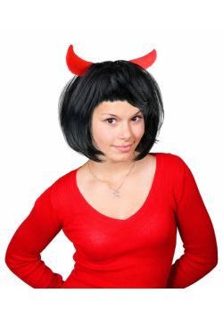 Peruka diablica czarna