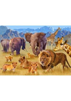Puzzle 1500 Afrykańskie zwierzęta